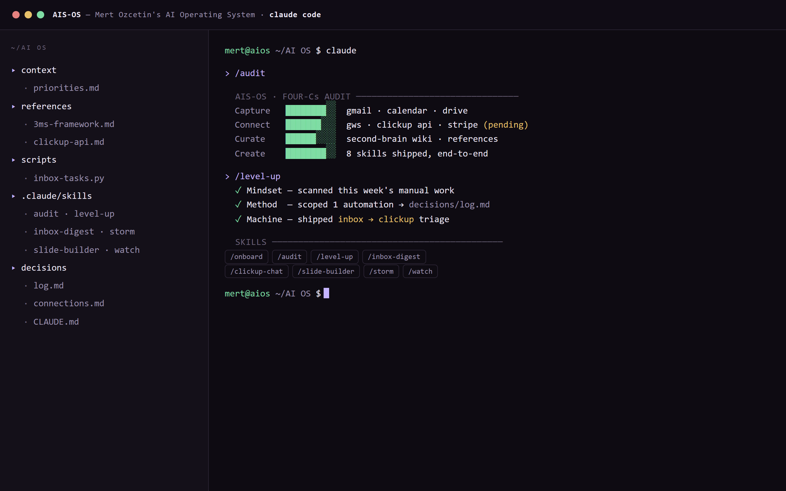 AIS-OS — a personal AI operating system — real artifact